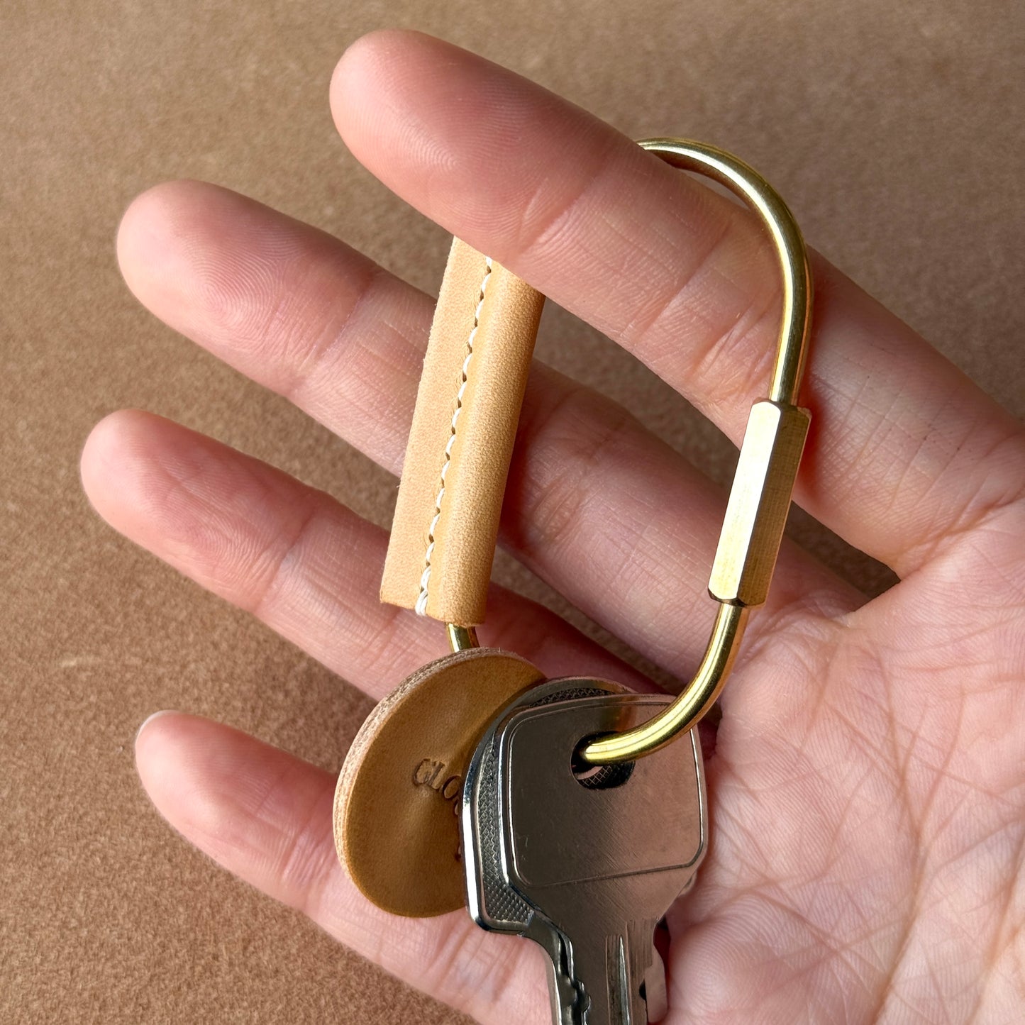 Brass Leather Key Holder
