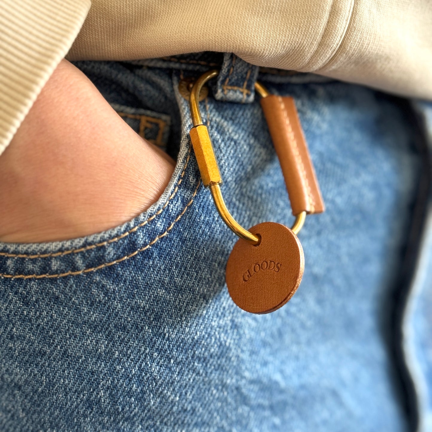Brass Leather Key Holder