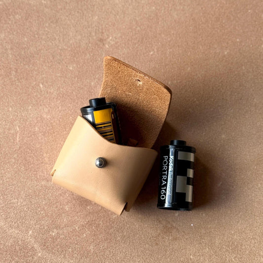 Leather 35mm Film Roll Case (2 rolls)